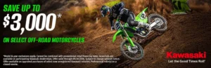 Read more about the article SAVE UP TO $3,000 ON SELECT OFF-ROAD MOTORCYCLES