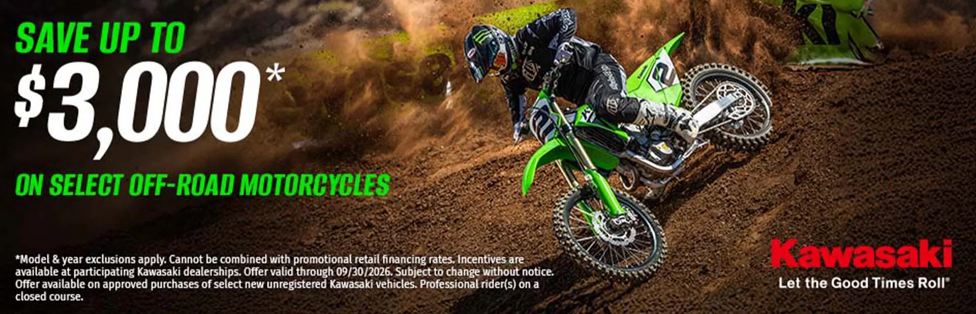 You are currently viewing SAVE UP TO $3,000 ON SELECT OFF-ROAD MOTORCYCLES