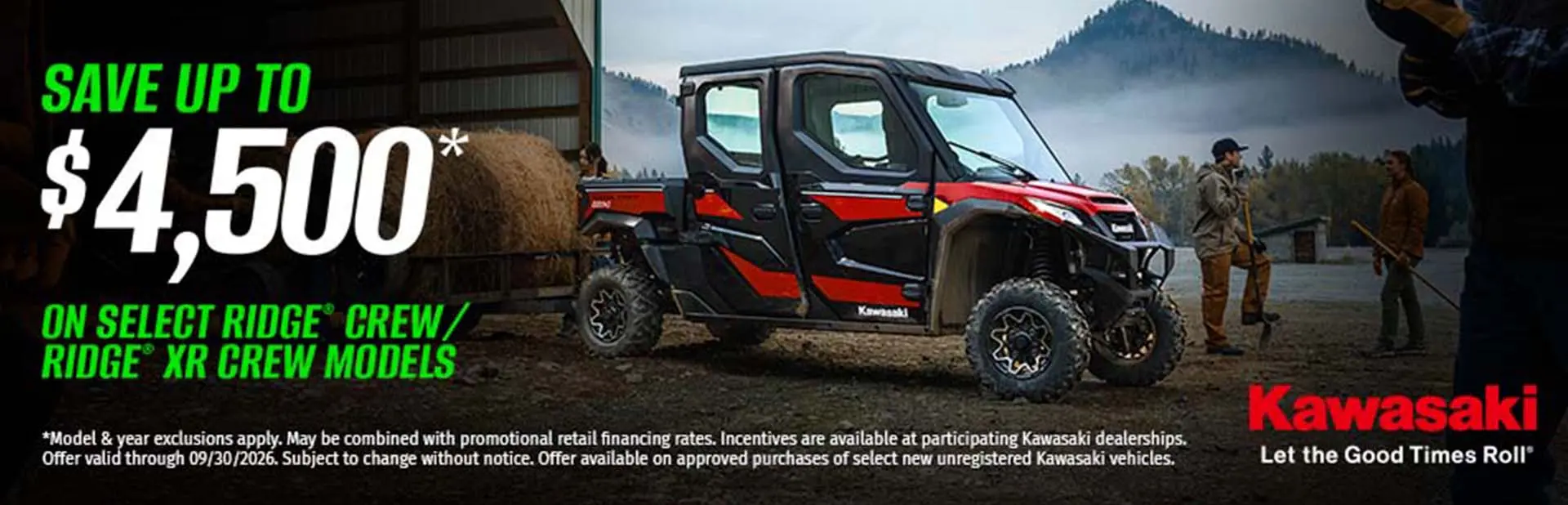 You are currently viewing SAVE UP TO $4,500* AND FINANCING AS LOW AS 2.95% FOR 36 MONTHS** ON SELECT RIDGE CREW / RIDGE XR CREW MODELS