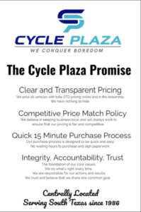 Read more about the article This Is Why We Developed Our Fast Efficient No Pressure And Transparent Purchasing Process Our Cycle Plaza Promise